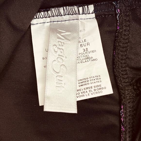 Magicsuit Miraclesuit One Piece Swimsuit Womens Size 8 Estilo Purple Halter‎ - Picture 3 of 7